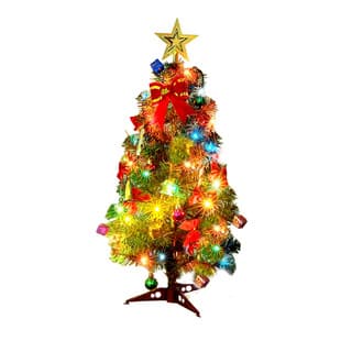 Christmas Decoration Gift, Mini Desktop 60cm Christmas Tree with Ornament Set