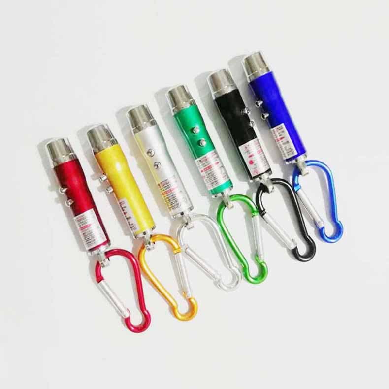 Mini LED currency detection lighting flashlight infrared purple light laser light funny cat gift keychain light