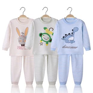 Baby Long Johns Kids Underwear Set Baby Color Cotton Long Johns Infants Color Cotton Autumn Winter Clothes