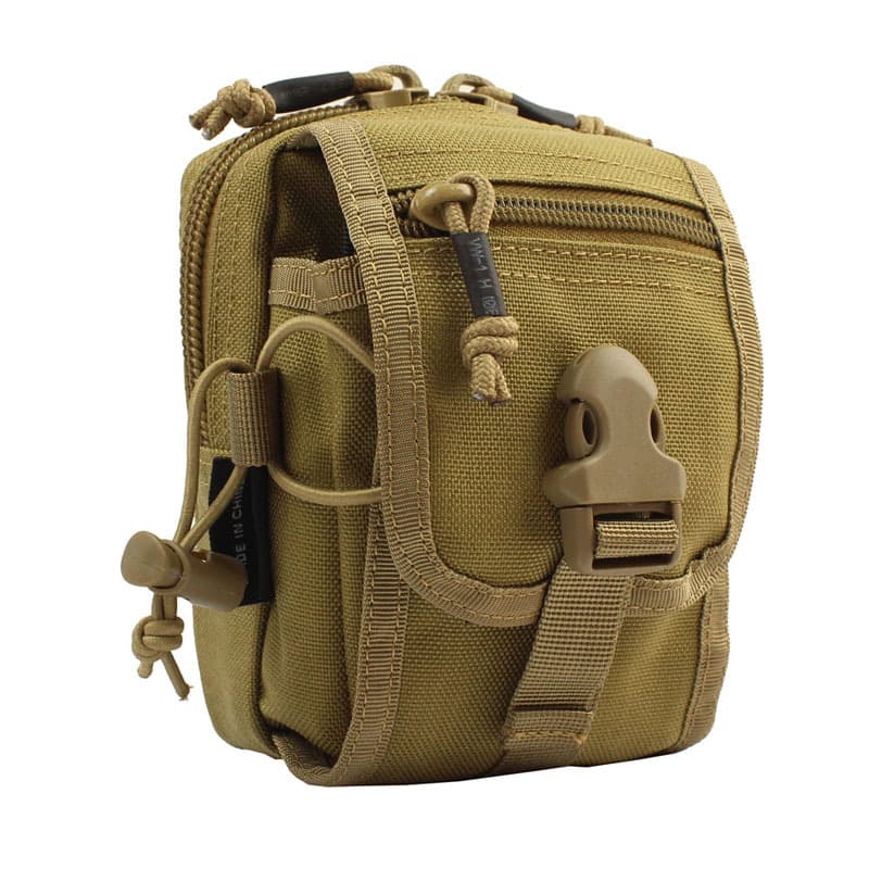 Tactical Molle EDC Pack Utility Waist Bag for 6 Inch Phone Unisex Outdoor Sports Breathable Waterproof Wear Resistant Shock Absorption Expansion Lightweight Nylon