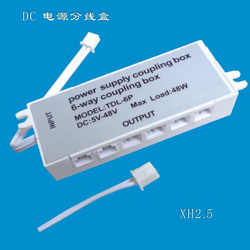 Tuodi Factory Supply TDL-6P Junction Box LED Connector DC Power Splitter