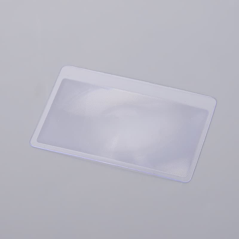 Handheld Ultra-thin Card PVC Elderly Reading Gift Promotion 3x Fresnel Threaded Portable Business Card-style Magnifier