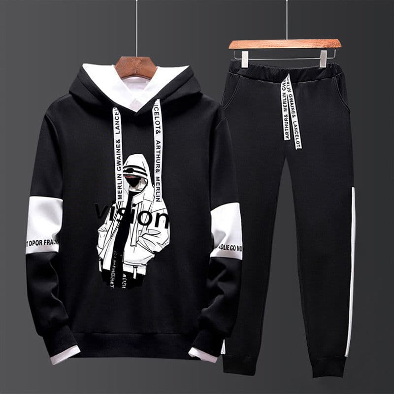 Autumn and Winter Sweater Men's Casual Suit Korean Fashionable Men's Suit Summer Slim Sports 666 for Students