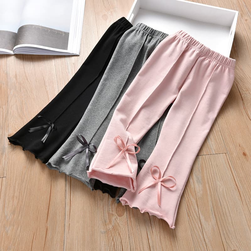 2026 Girls' Long Pants Spring Autumn New Trendy Girl Pants Kids Leggings Versatile Outdoor Wear Flared Pants Kids