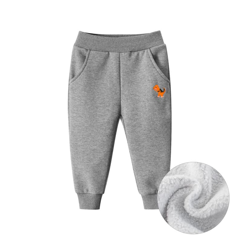 Korean version of children's clothing autumn 2024 new children's sports pants with velvet, boys' pants, baby trousers, one piece drop shipping