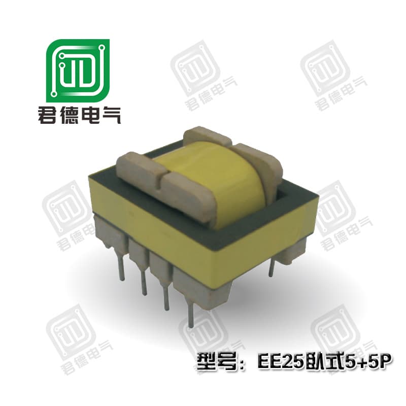 Factory Supply High-Frequency Transformer EE25 5+5 Pin Horizontal Transformer Multi-Spec Power Electronic Transformer