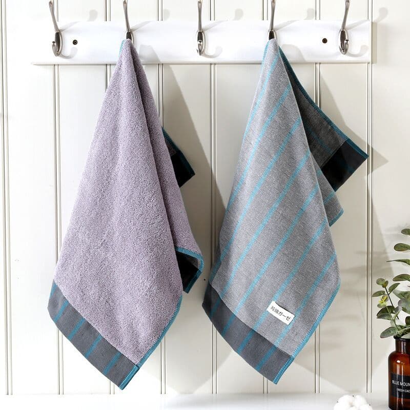 Fabric Pure Cotton Japanese Style Towel Double-Layer Gauze All-Cotton Face Towel Soft Absorbent Home Daily Use Gift Towel