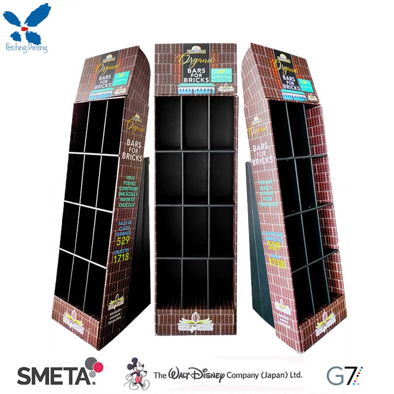 Custom Foreign Trade Product Display Stands, Cosmetics Cross-Border Paper Shelves, Floor Display Stands, Corrugated Paper Exhibition Stands