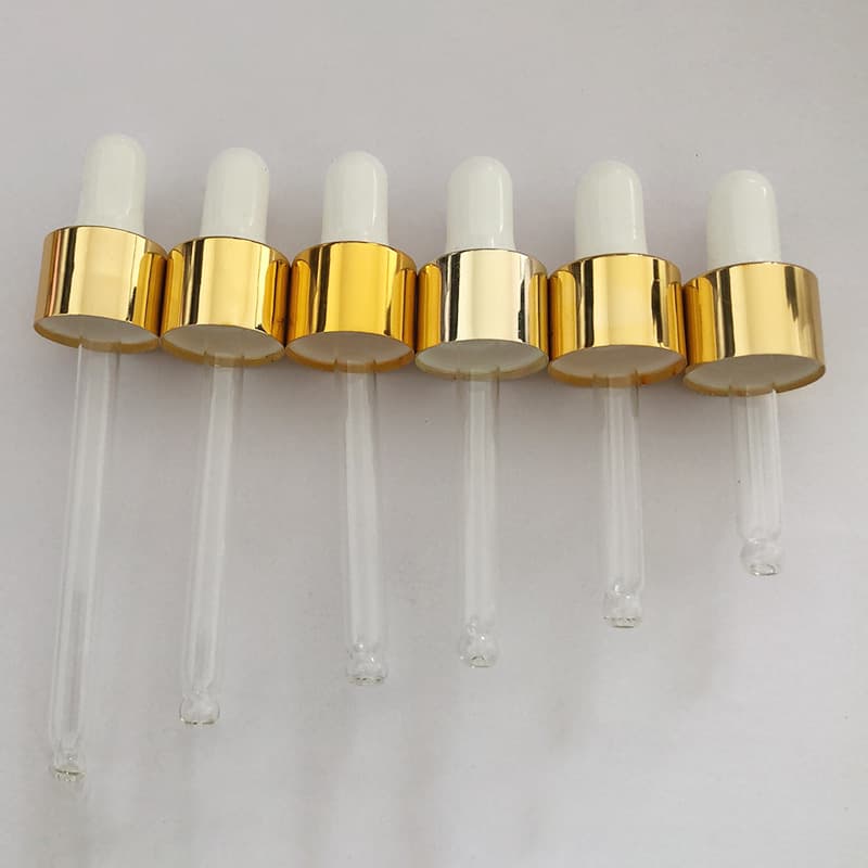 Factory supply customized 18-tooth essential oil bottle with electrochemical aluminum ring, dispensing bottle, aluminum cap, rubber dropper assembly