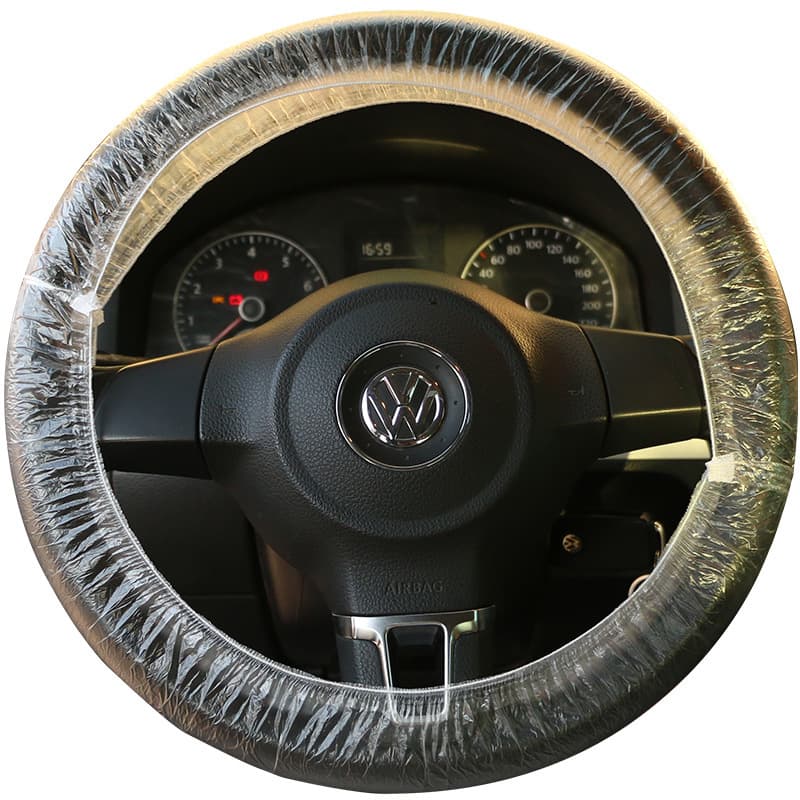 Disposable Steering Wheel Cover for Auto Repair, Plastic Protective Sleeve for Maintenance, Anti-Stain Steering Wheel and Gear Lever Covers