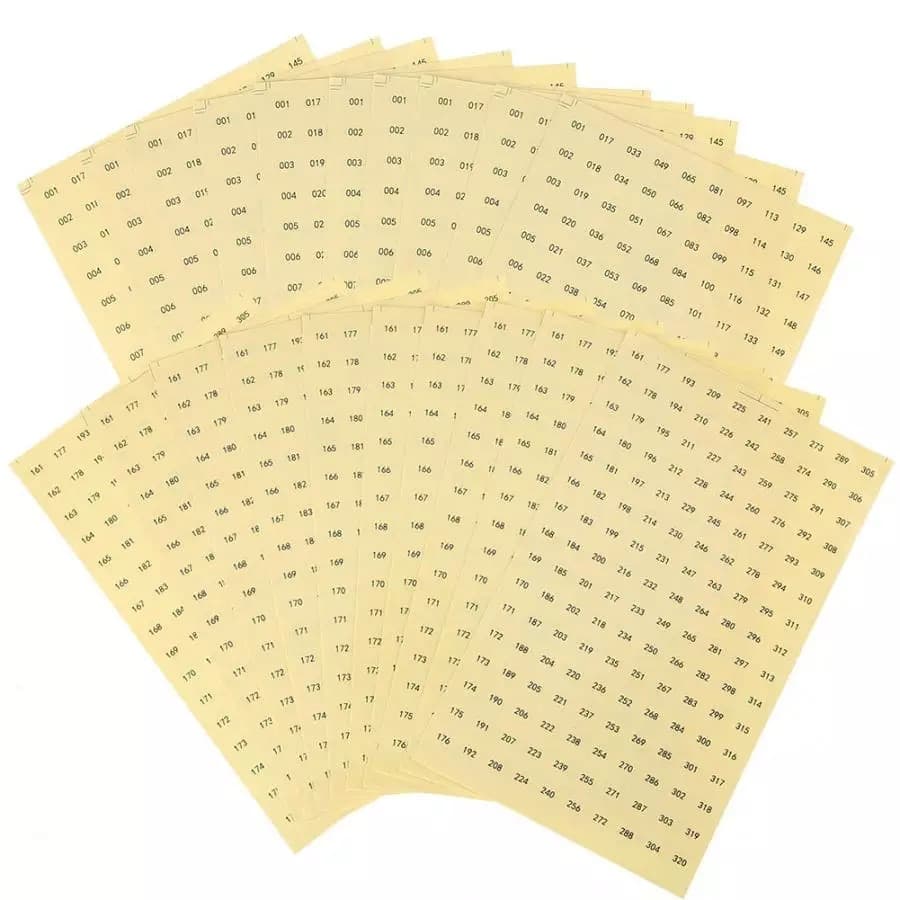 Nail Polish Bottle Number Labels Sticker NUMBERLABELS Nail Color Chart Swatch Number Digit Sticker Waterproof