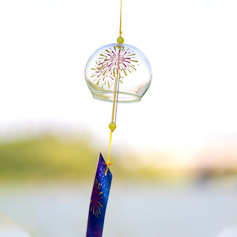 Japanese-style Glass Firework Wind Chime, Birthday Gift, Small Commodity Pendant, Night Market Scenic Spot Creative Home Decor
