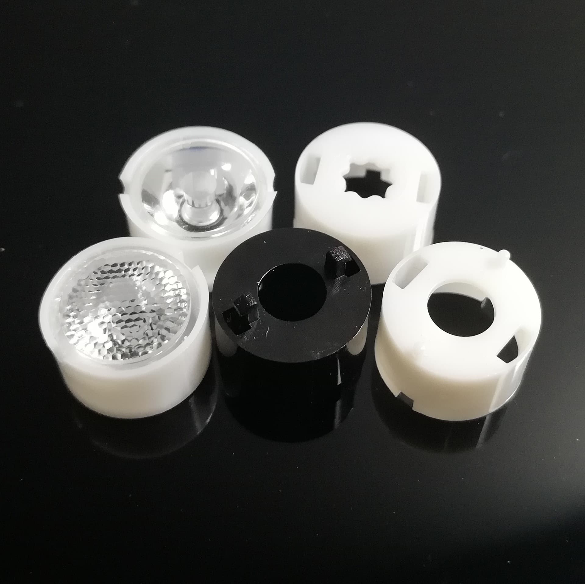 11.8mm Lens Compatible with 3030/3535 LED Chips, 15/30 Degree Small Flashlight Lens for Power Indicator Lights and Headlamps