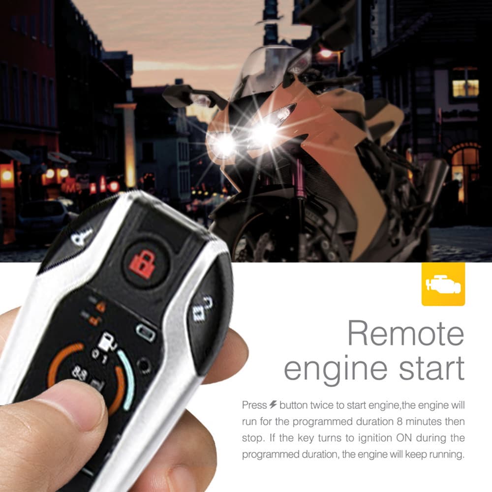 Universal Motorcycle Dual-way Alarm Anti-theft Device Induction Remote Control Start Stop For All Types Motorcycles