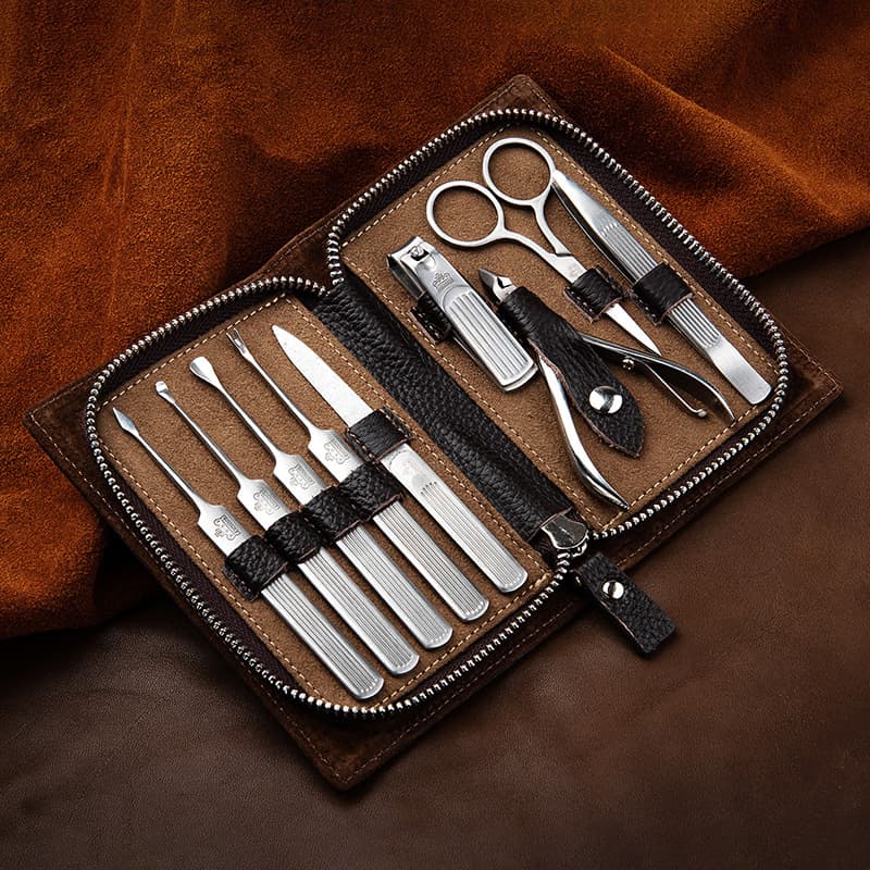 Nail clippers, nail clippers, stainless steel nail clippers set, 9-piece set, manicure clippers, beauty clipper gift box, tool set box