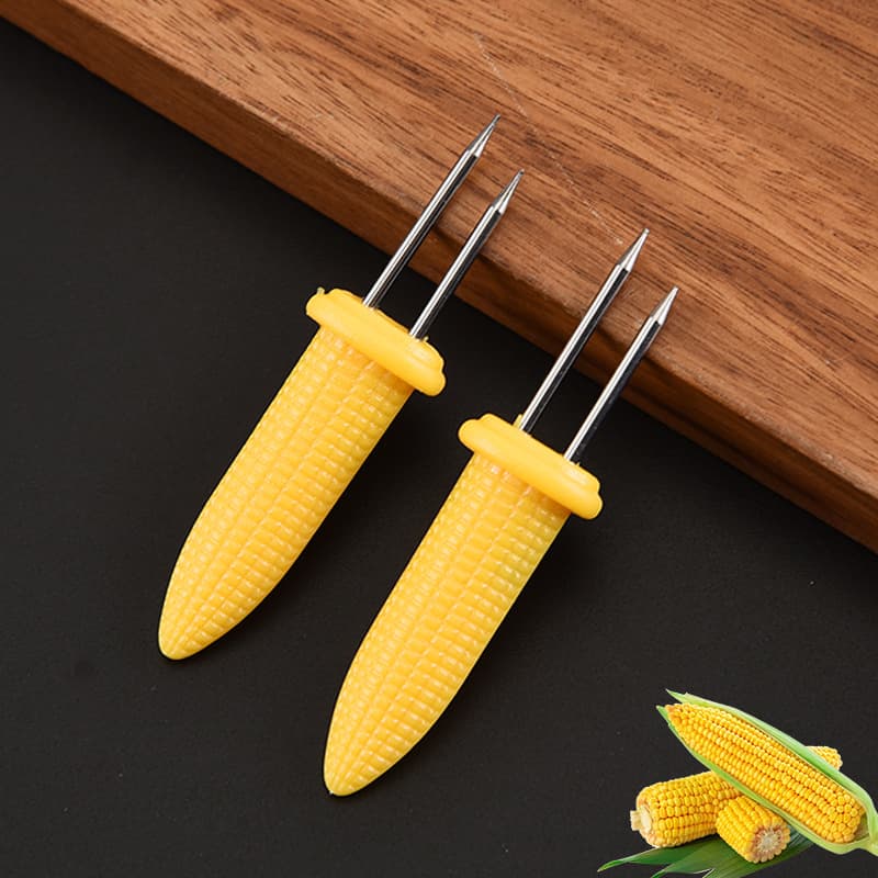 Wholesale from manufacturer: stainless steel corn skewers, creative corn holders, portable grilling forks, and kitchen gadgets.