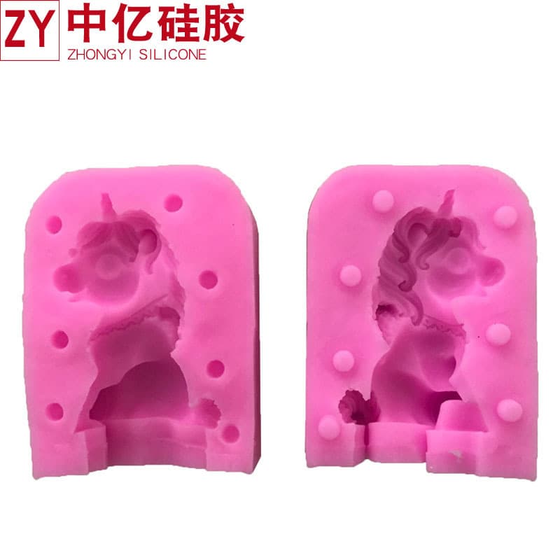 Unicorn Shape Fondant Cake Baking Tool 3D DIY Handmade Soap Silicone Mold Craft Mold