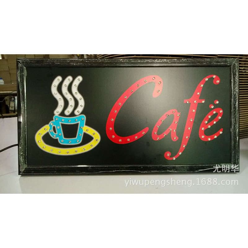 LED advertising signs, color photo printing, Cafecoffee LEDSIGN LED notice boards, light boxes