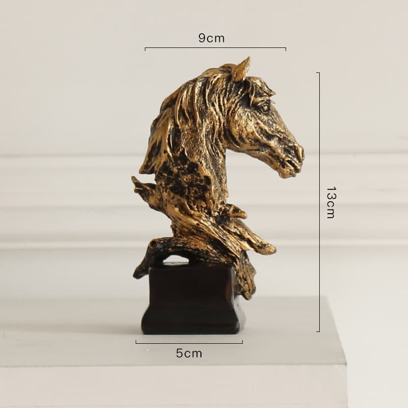 American Country Style Creative Decorative Sculpture Ornament, Sandstone Craft Decoration for Living Room, Study, Bookshelf, TV Cabinet
