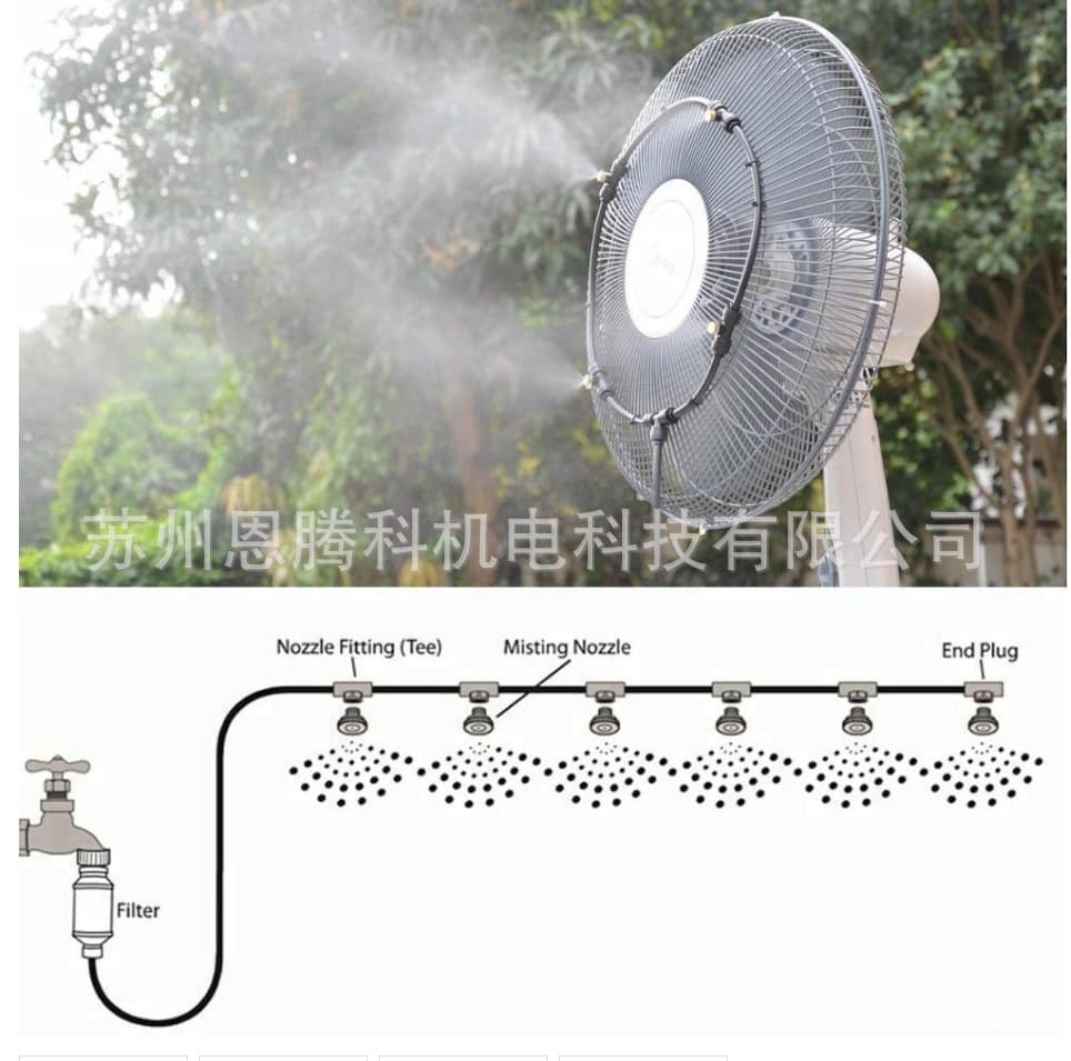 E04 Low Pressure Spray Ring Kit for Tap Water Use, Gardening Irrigation Tool, Pressure Reducing Nozzle Set