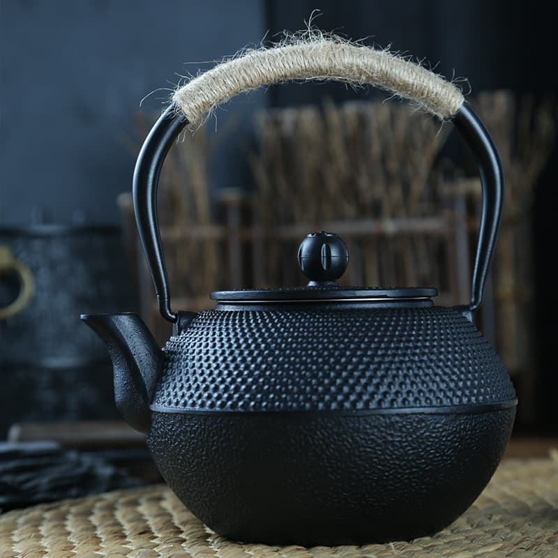 Cast Iron Teapot Small Ding Tea Set Uncoated Iron Kettle Tea Brewing Kit Raw Particles Direct Supply From Manufacturer
