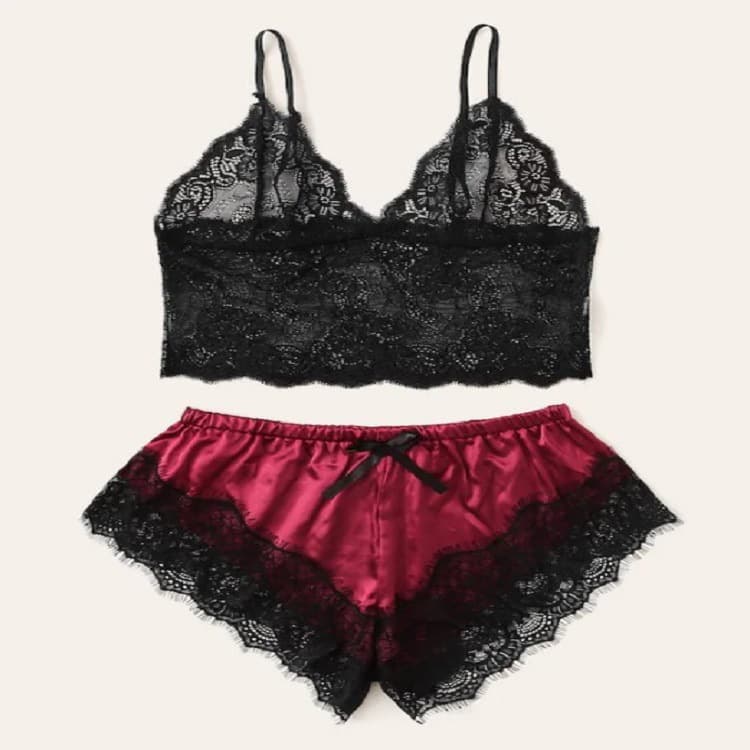Summer sexy deep V strap conjoined suit ladies pajamas home sexy lace clothing suit manufacturers wholesale
