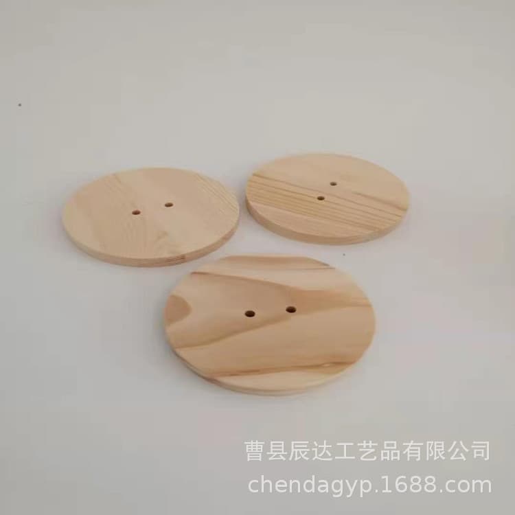 Wooden crafts round wood chips DIY handmade wooden model materials various Paulownia round wood chips decorative wood chips