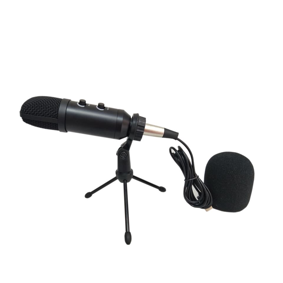 New USB Condenser Microphone with Adjustable Reverb and Volume MK-F600TL Live Streaming Voice Microphone