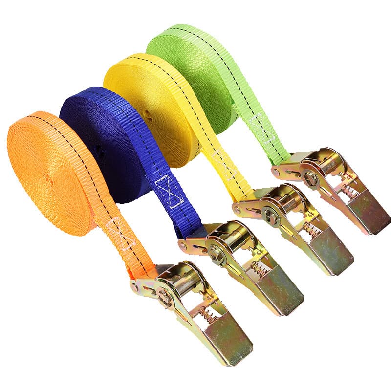 No-Hook Ratchet Tie-Down 2.5cm 4cm 5cm Straps for Aircraft, Truck Cargo Securing, High-Strength Polyester Ratchet Tightener