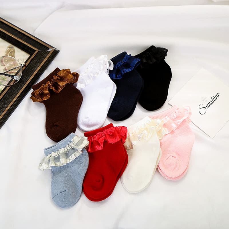 Baby Socks Autumn Winter New Style Children Socks Cotton Girl Lace Socks One Year Old Baby Princess Infant Socks Wholesale