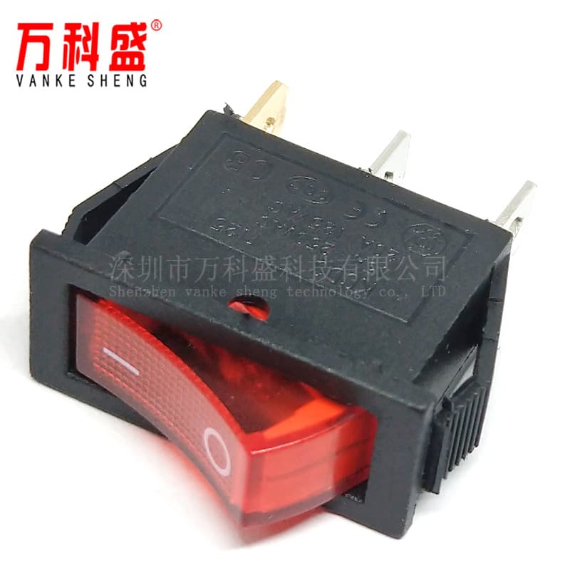 Red Boat Switch KCD3-101N KCD2 3-Pin 2-Position Illuminated Rocker Switch 15A 250V