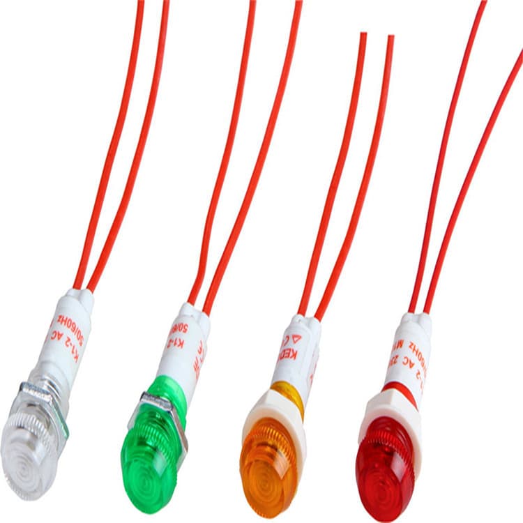 Indicator Light K01A Red Yellow Green Power Signal Light 12V DC LED Wired Indicator LED Light