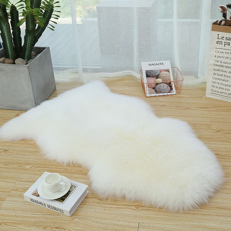 Factory direct supply of Australian wool carpets, long-pile, whole piece, double-layer sheepskin style, fur-lined sofa cushions, bay window cushions.