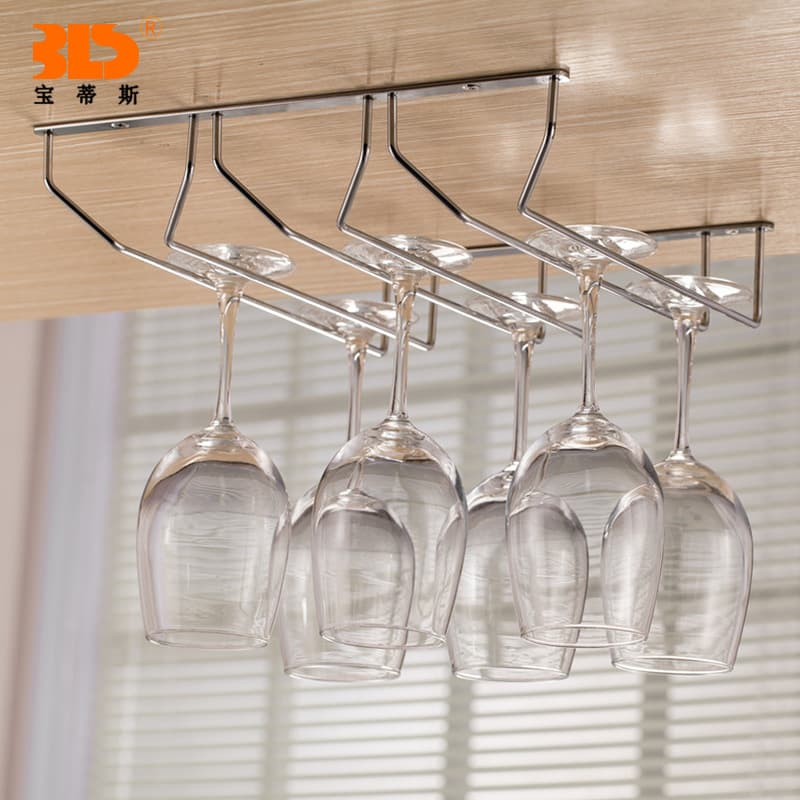 Wholesale tall wine glass racks, hanging glass racks, bar European style hanging glass racks, inverted wine glass hangers