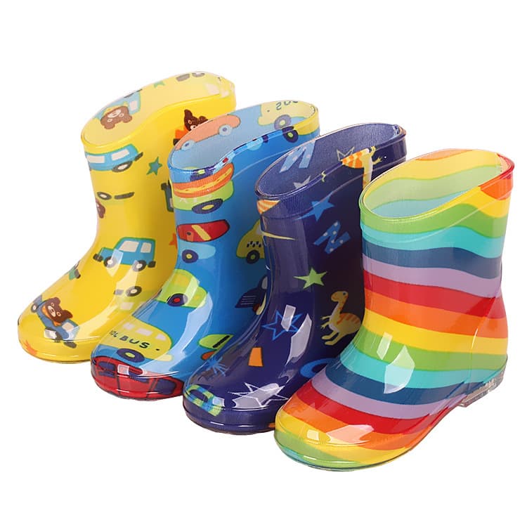 Children's Rain Boots Rainbow Girls Export Japan Cute Student Water Boots Boys Rain Boots Water Shoes Source Cross-border