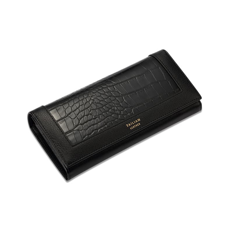Tailian Women's Wallet, European and American Style Crocodile Texture Clutch, Multi-functional Purse