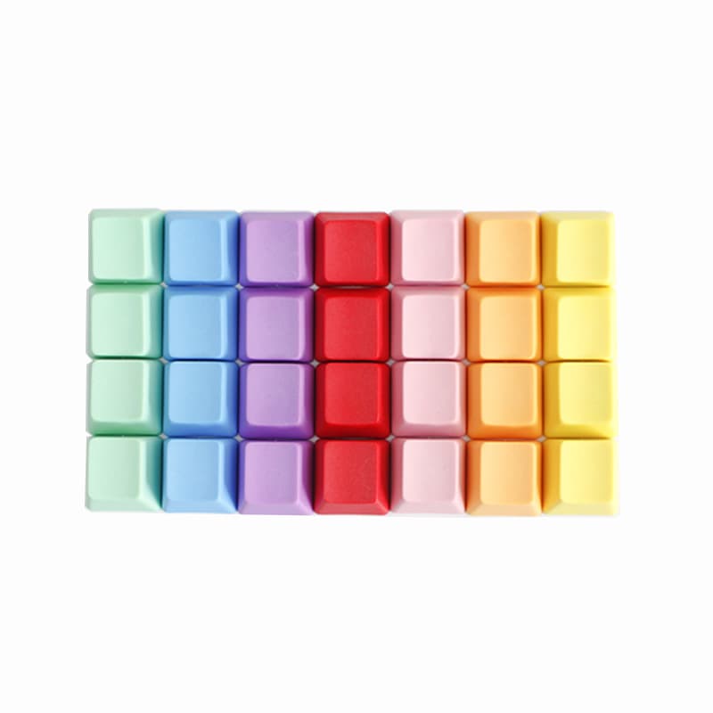 PBT unengraved keycap 1u thickened mechanical keyboard R1 R2 R3 R4 highly personalized monochrome multi-color rainbow combination