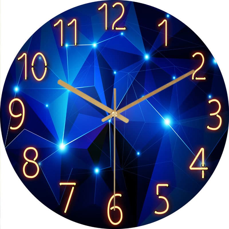 [30 Styles Available] Tempered Glass Wall Clock for Living Room, Quartz Clock, Modern Minimalist Silent Clock