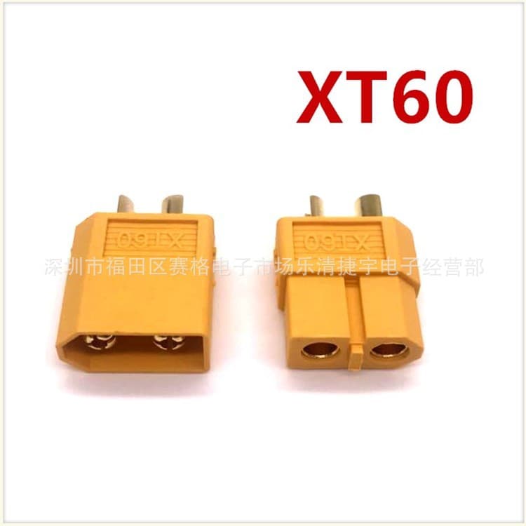 XT60 soldering terminals grade A gold-plated products twist car terminals model aircraft accessories male-female pair.