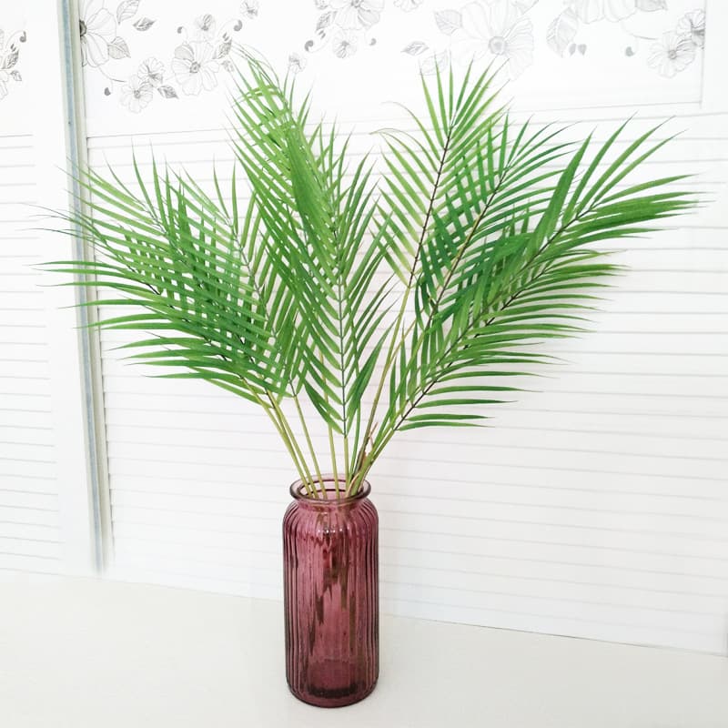 Artificial Palm Leaf, Bamboo Palm, Asparagus Fern, Areca Palm Leaf, Green Plant Decoration Iron Tree Leaf