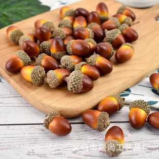 Realistic Large Acorn Nut Foam Acorn DIY Christmas Thanksgiving Decoration Accessory