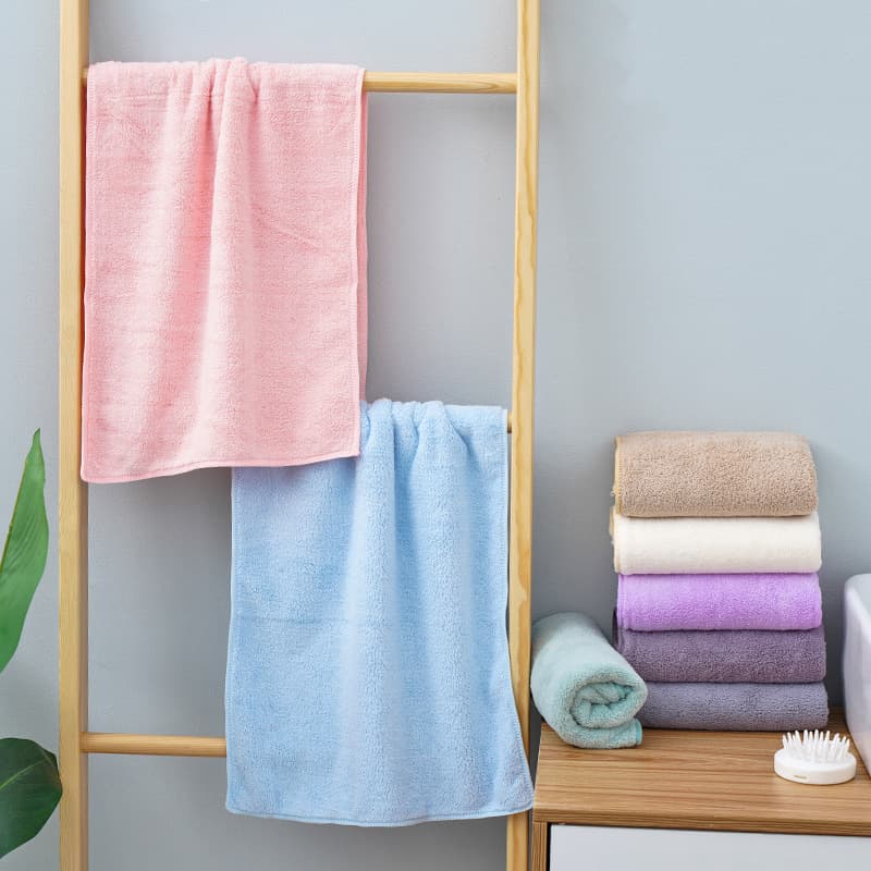 Coral fleece towel, facial beauty cloth, specialized towel with binding card, frosted bag packaging, wedding favor towel, hot compress face towel