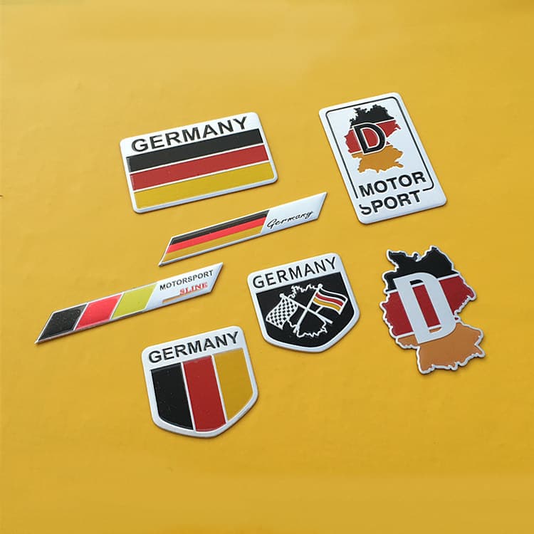 UK USA Germany Italy Flag Car Sticker Metal Modified Decal Body Decoration Scratch Cover Sticker
