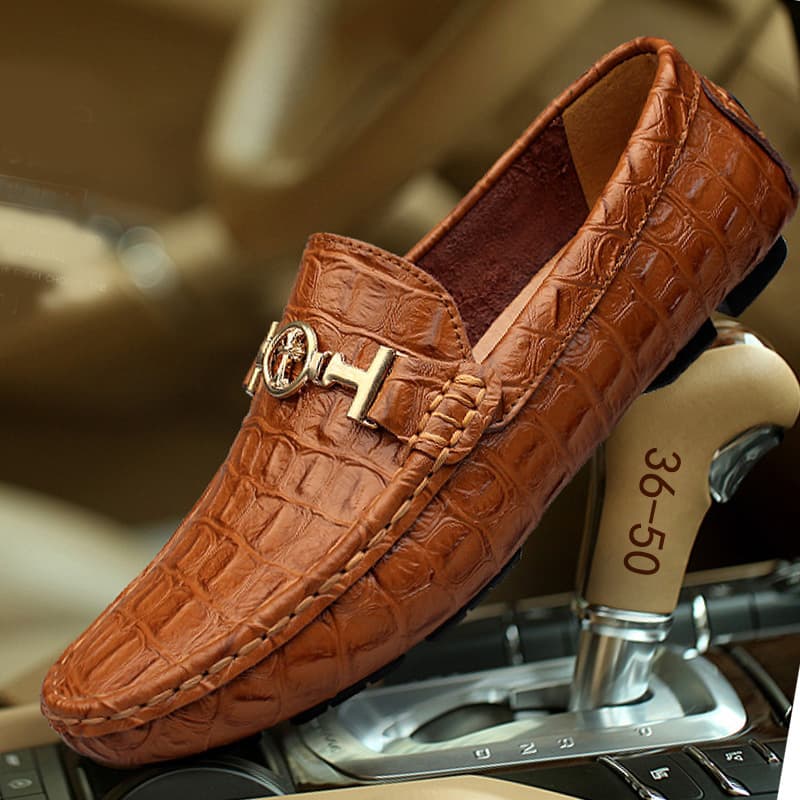 Cross-border Chunqiu Loafers for Men, British Style Slip-on Shoes, Genuine Leather Casual Fashion Leather Shoes, Large Size Business Men's Shoes