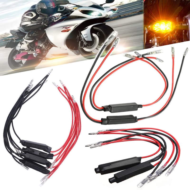 Motorcycle LED Turn Signal Decoder, Anti-Flicker Resistor Decoder to Eliminate Fault, 10W 10 Ohm