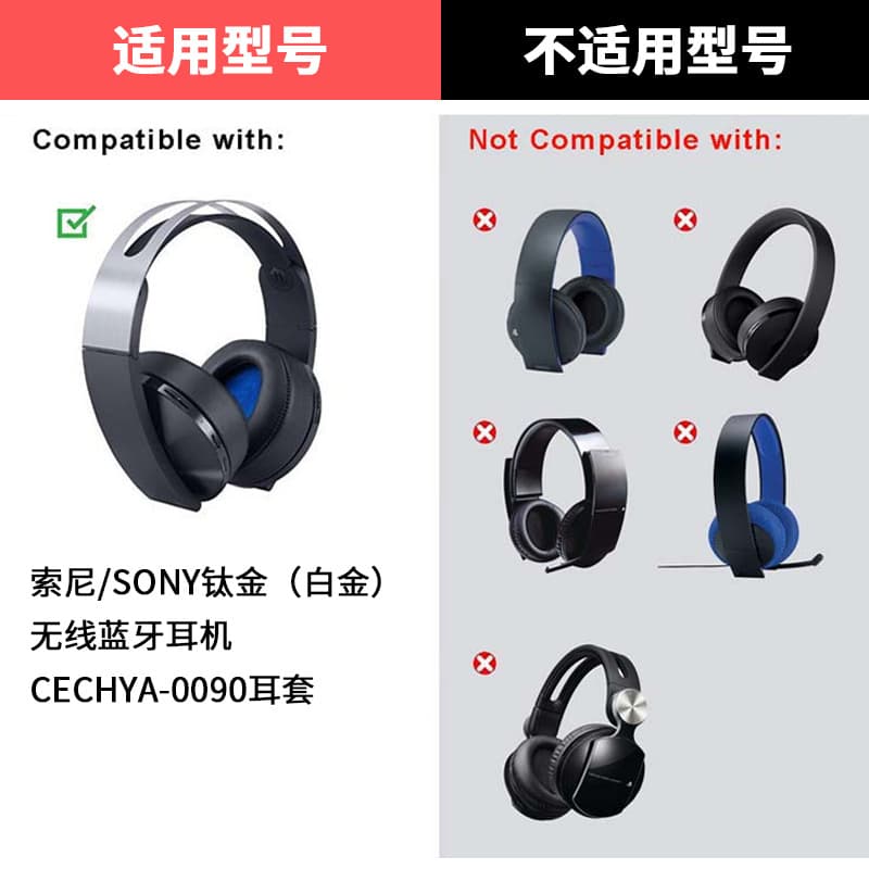 Compatible with Sony PS4 PlayStation CECHYA-0090 Headphone Foam Earpads, PULSE 3D PS5 Ear Cushions