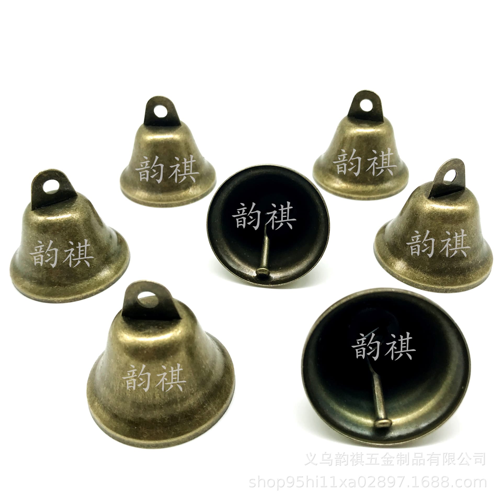 Bronze Bell 38mm Antique Bronze Open Wind Chime DIY Craft Accessories
