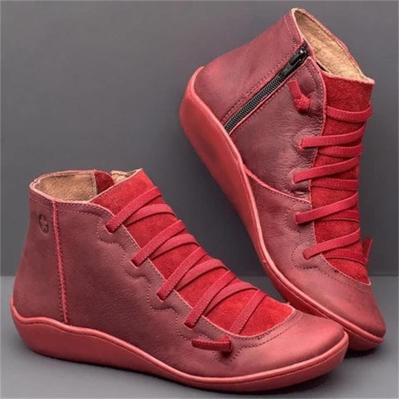 Cross-Border Hot 2025 Autumn Winter New Women's Boots Plus Size Casual Short Boots Flat Bottom Independent Station Flat Boots