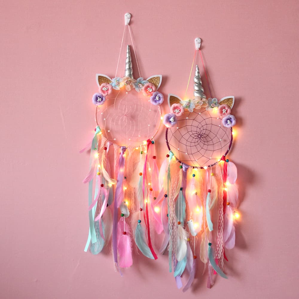 Creative New Unicorn Dream Catcher Wall Decor Horn Fresh Style Girls Room Home Decor