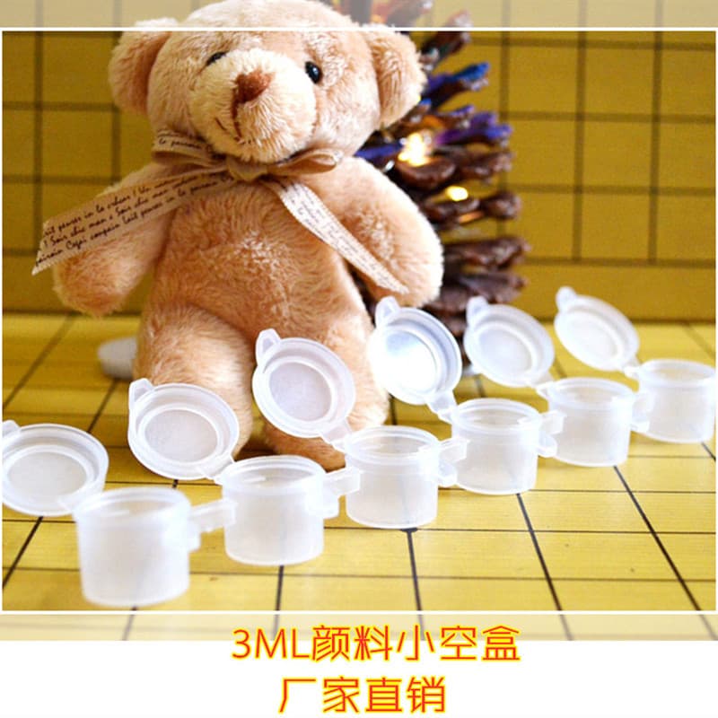 Factory wholesale 6-piece acrylic paint boxes, gouache and watercolor refill plastic empty boxes, paint number paint boxes